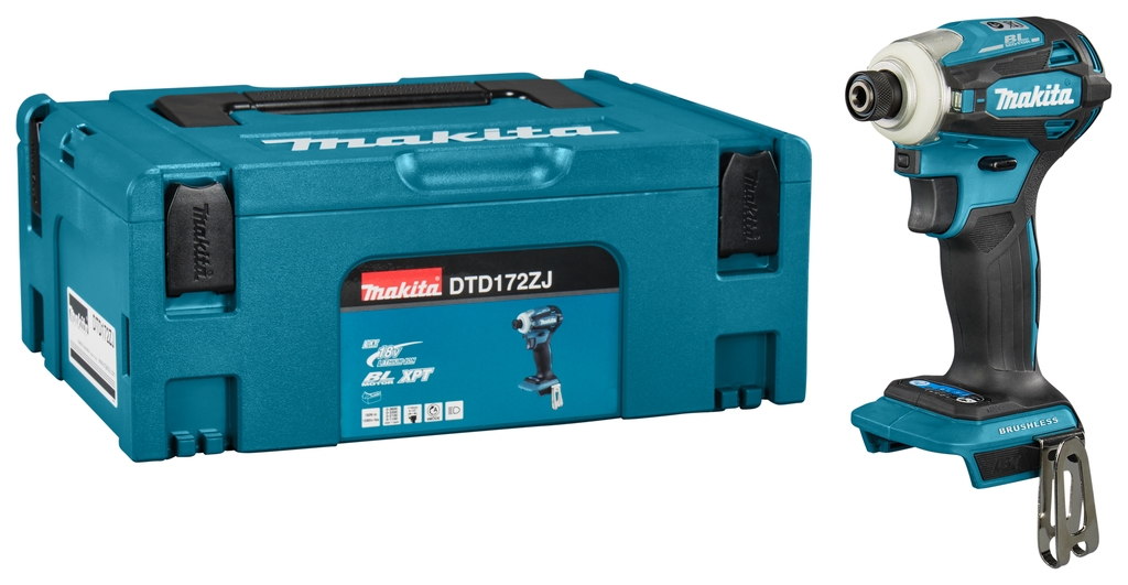Makita DTD172ZJ cordless impact driver in Makpac case