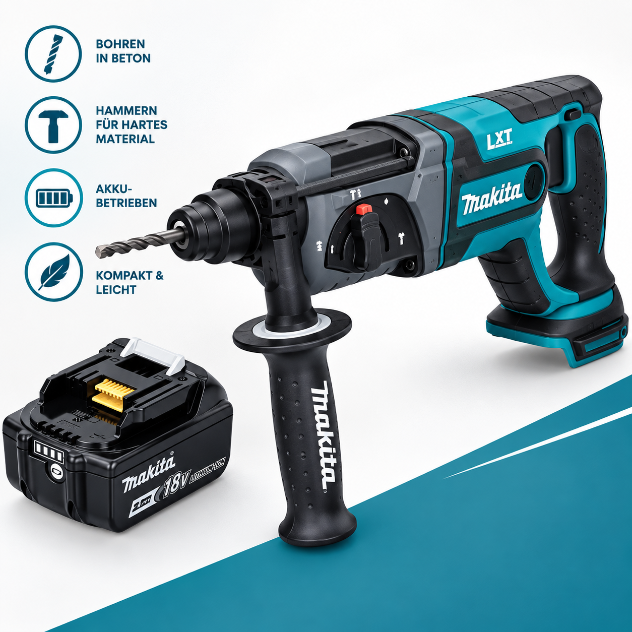 Makita DHR241F1 Akku-Bohrhammer 18V inkl. 1x 3Ah Akku