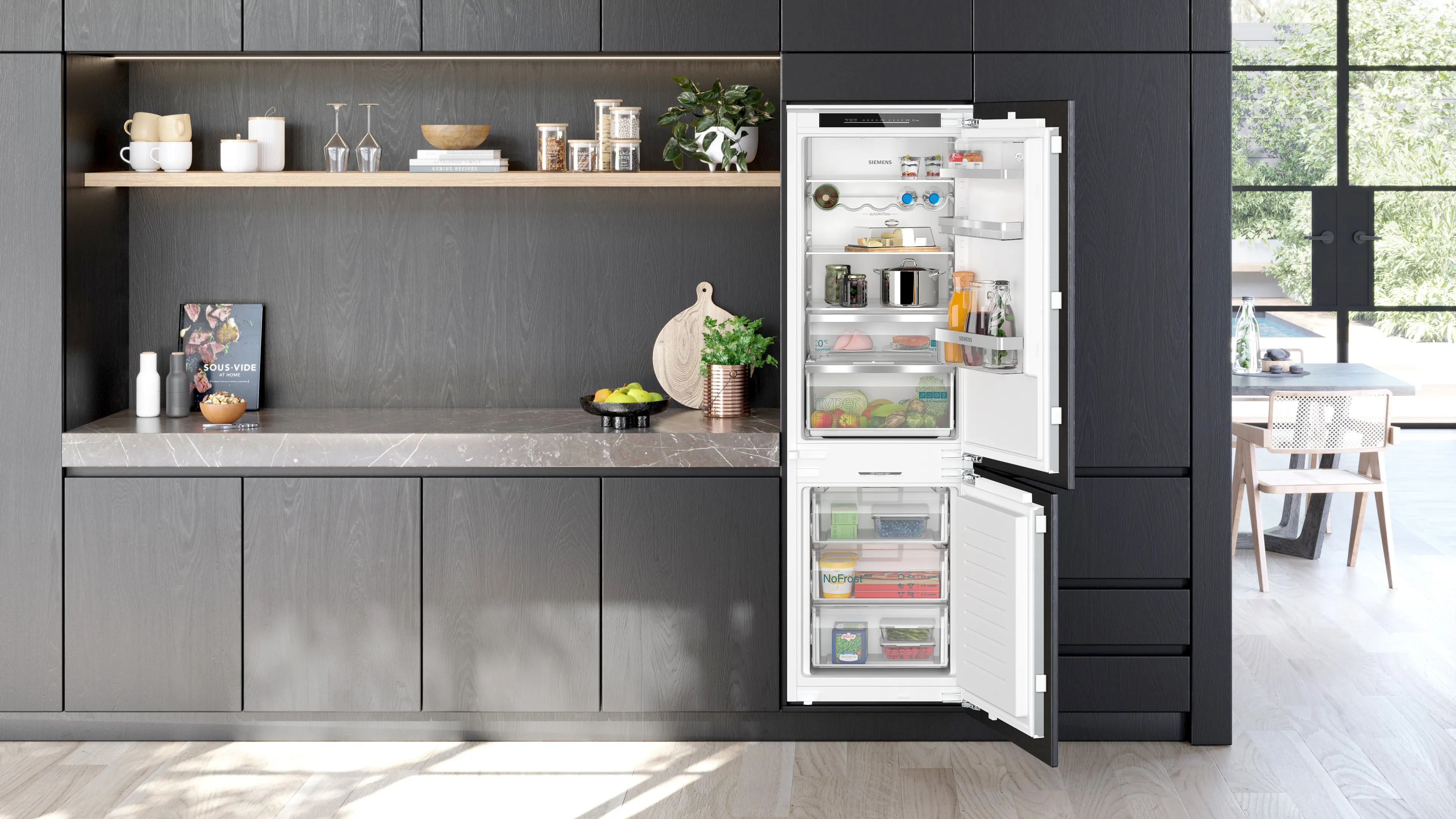 Siemens KI86NADD0 iQ500 Einbau-Kühl-Gefrierkombination – 260 Liter, noFrost, hyperFresh