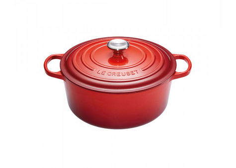 Le Creuset Signature Bräter, rund, 24cm, kirschrot (21177240602430)