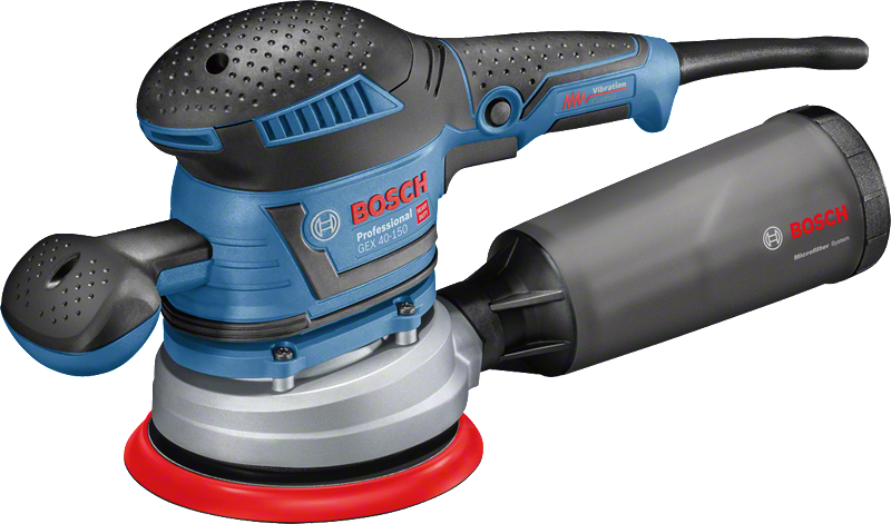 Bosch Professional GEX 40-150 (060137B201) Exzenterschleifer – 400 W, 150 mm, inklusive L-BOXX