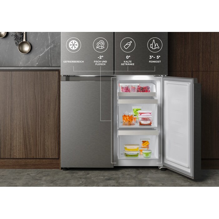 AEG RMB952D6VU Serie 9000 MultiSwitch+ French Door Kühl-Gefrierkombination – 506 Liter, NoFrost