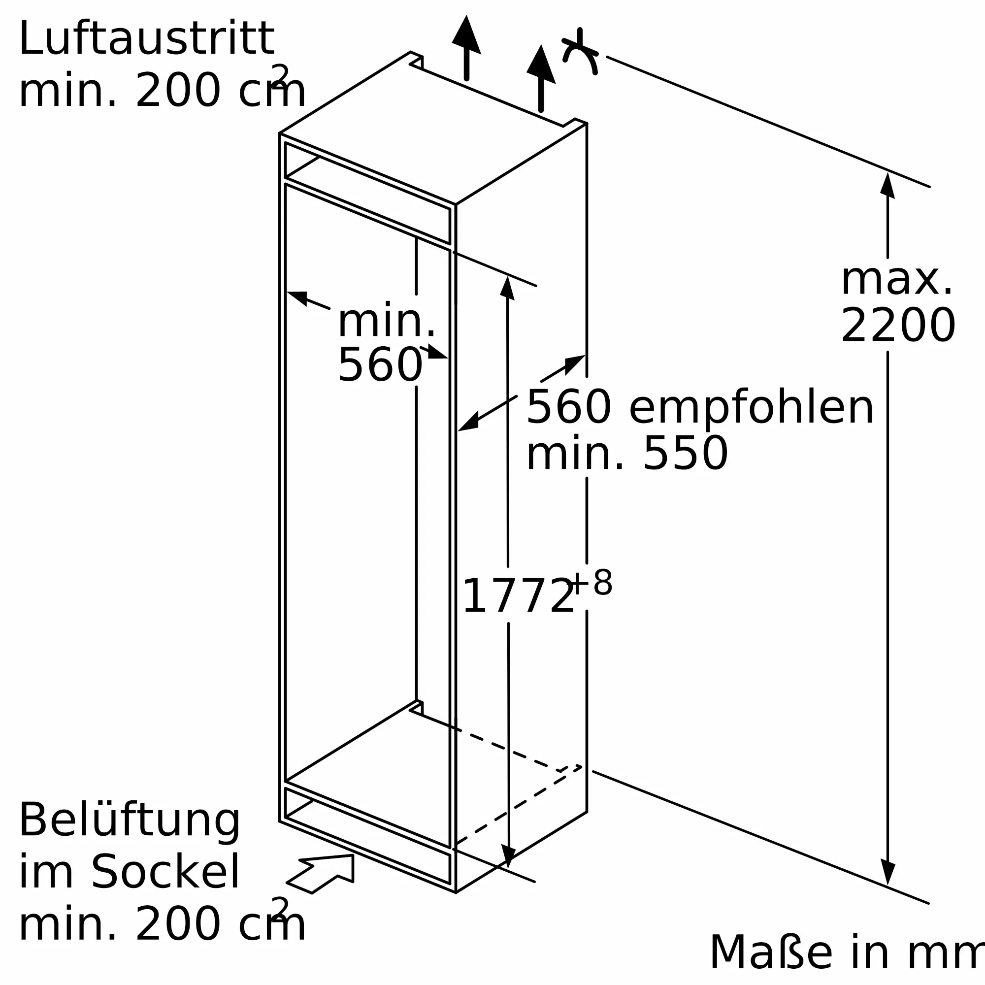 Siemens KI86NADD0 iQ500 Einbau-Kühl-Gefrierkombination – 260 Liter, noFrost, hyperFresh