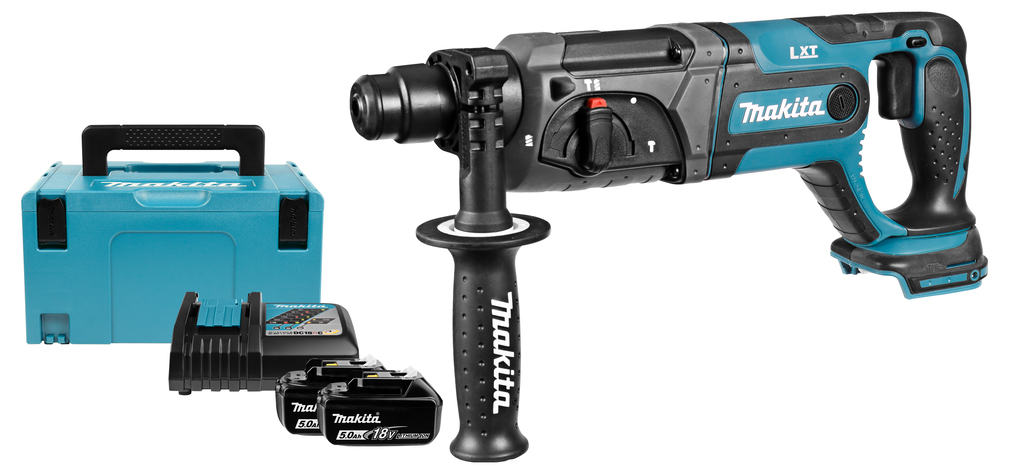 Makita DHR241RTJ Akku-Kombihammer Set 18V inkl. 2x 5,0Ah Akku und Ladegerät