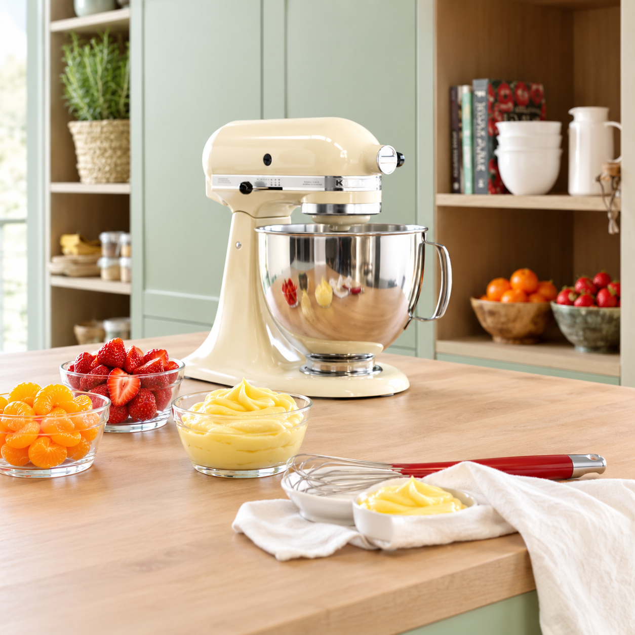 KitchenAid 5KSM175PSEAC 4.8L Artisan stand mixer cream 300 watts