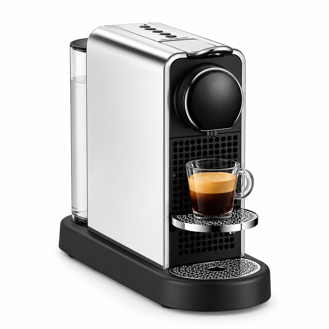 Nespresso CitiZ Platinum C140 Kapselmaschine von Krups (Titan) inkl. 7 Kapseln
