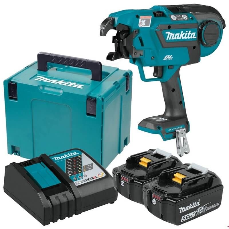 Makita DTR180RTJ 18V LXT Akku-Bewehrungsbindegerät | 2x 5,0 Ah Akkus | Schnellladegerät | Makpac