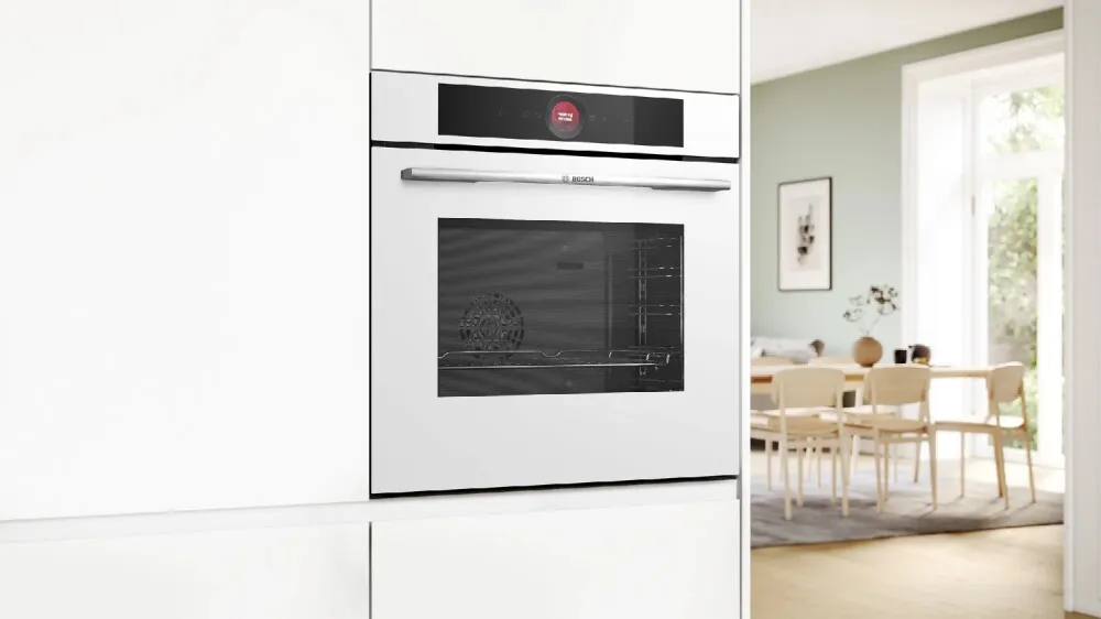 Bosch HBG7341W1 Serie 8 Einbau-Backofen – 71 Liter, 14 Heizarten, Weiß