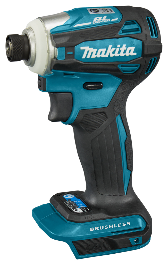 Makita DTD172RTJ cordless impact driver set in case with charger and 2x 5.0 Ah battery
