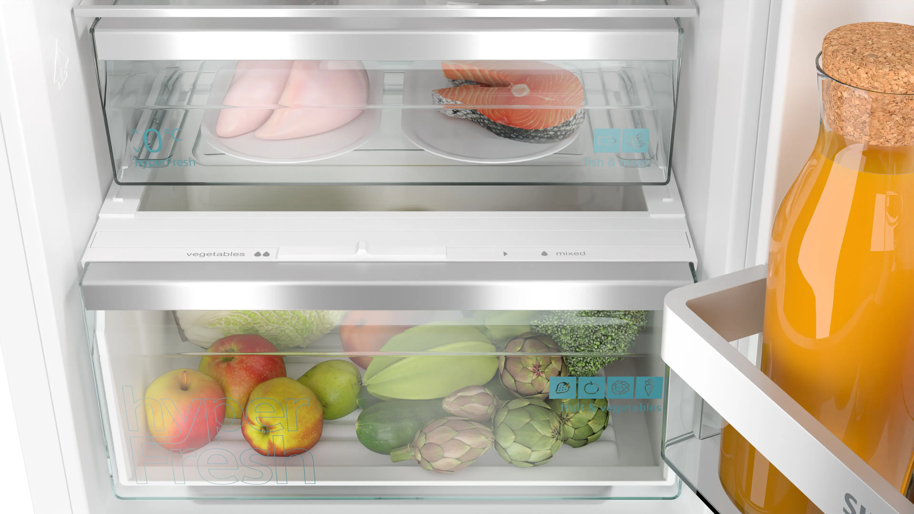 Siemens KI86NADD0 iQ500 Einbau-Kühl-Gefrierkombination – 260 Liter, noFrost, hyperFresh