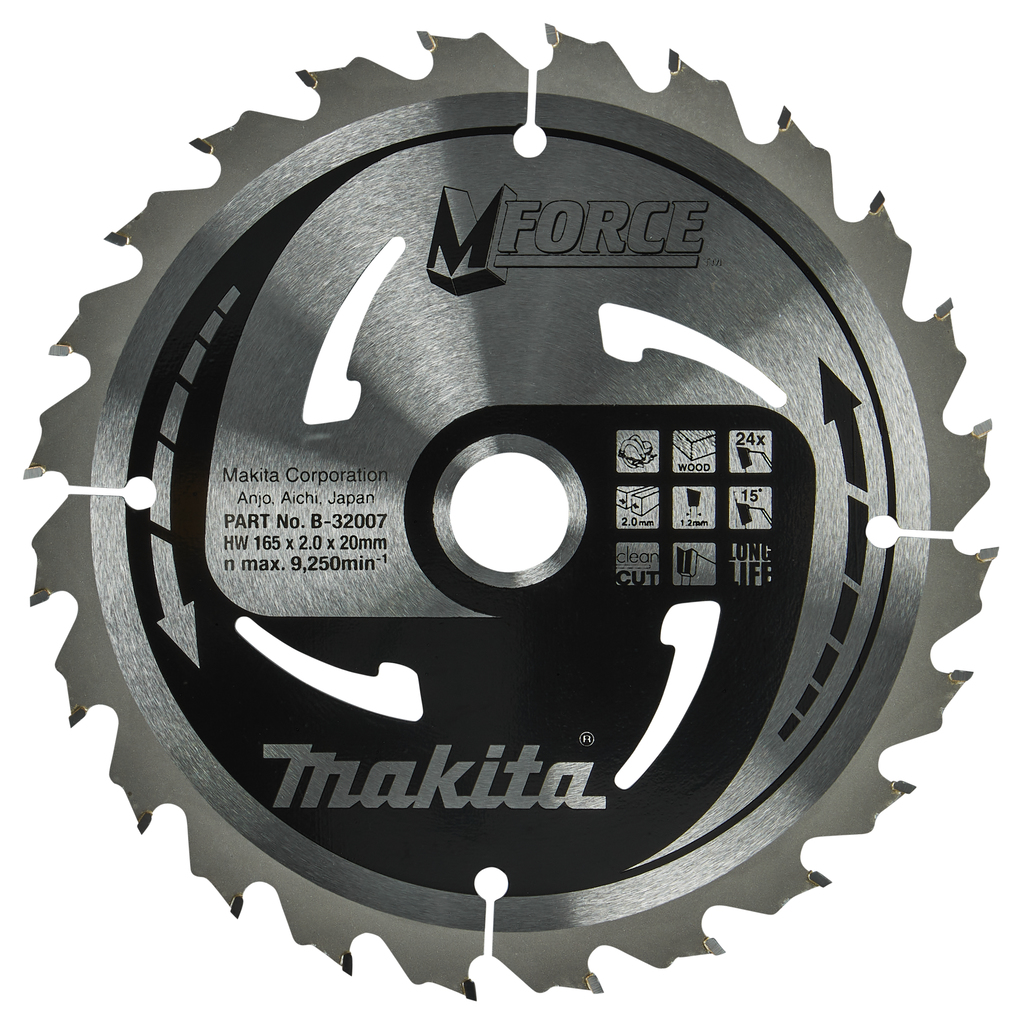 Makita B-32007 M-Force Handkreissägeblatt 165 x 20 mm 24Z
