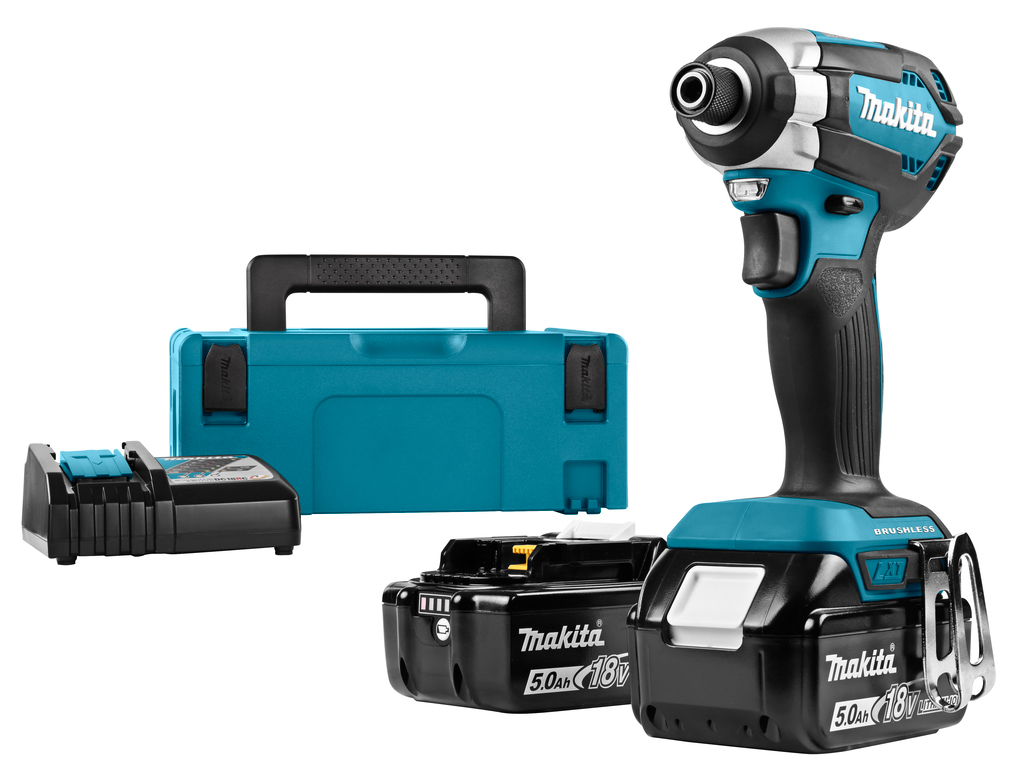 Makita DTD153RTJ 18V mit 2x 5,0 Ah Akkus + Lader im MAKPAC
