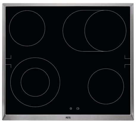 AEG Built-in cooker and glass ceramic hob set (EES33101ZM + HE604060XB)