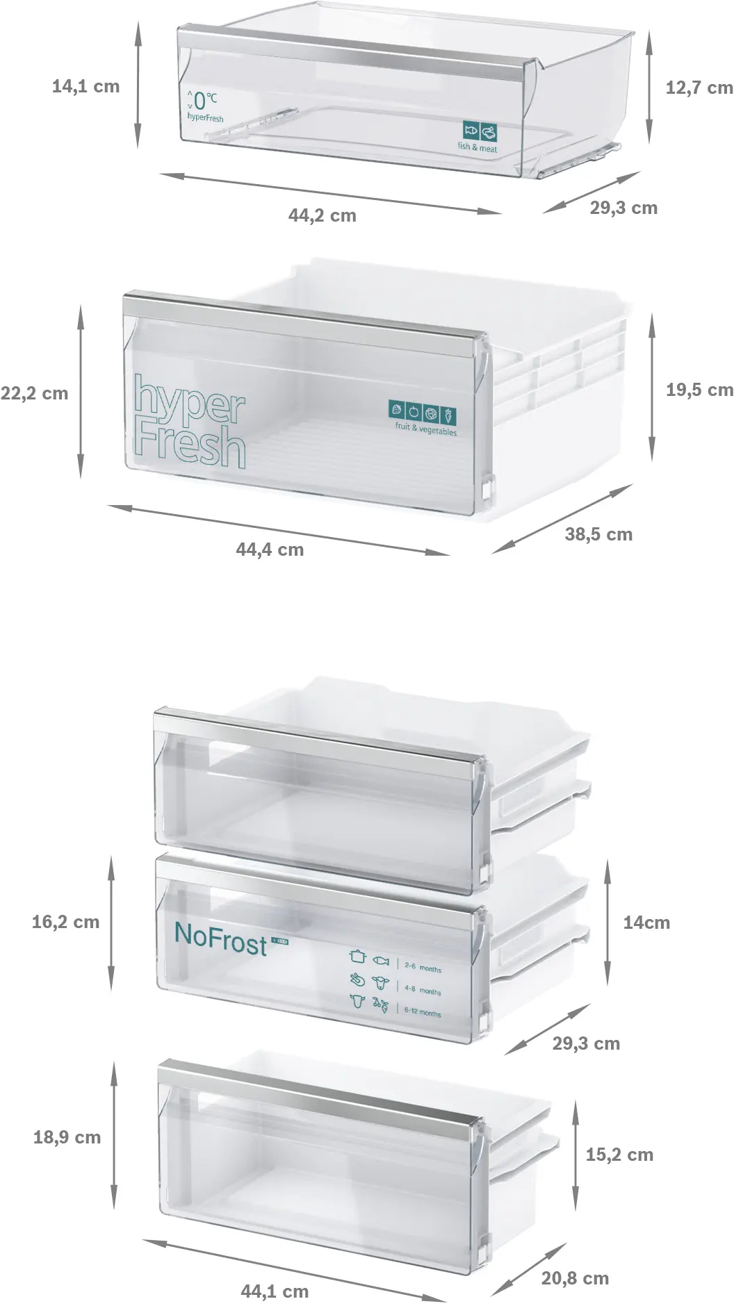Siemens KI86NADD0 iQ500 Einbau-Kühl-Gefrierkombination – 260 Liter, noFrost, hyperFresh
