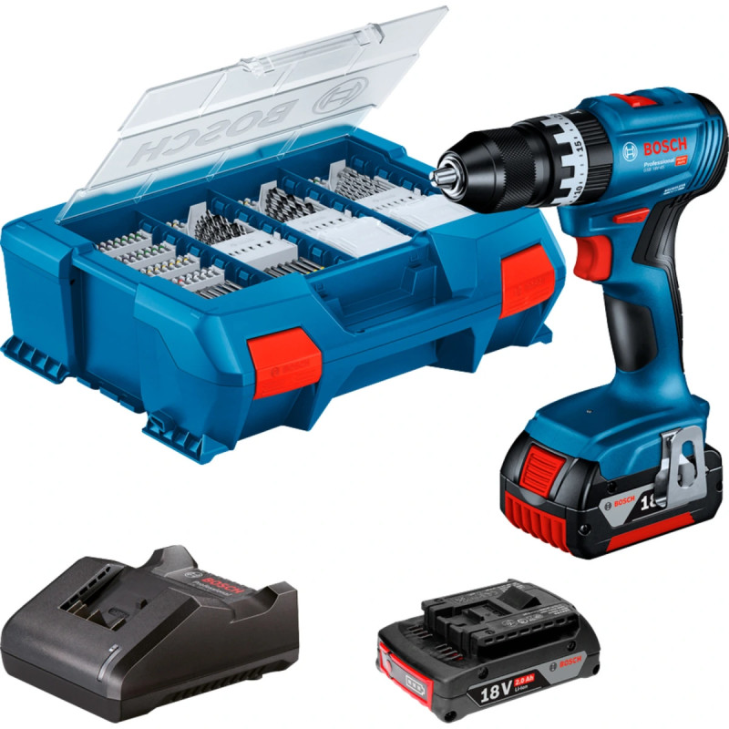 Bosch GSB 18V-45 1x2,0Ah + 1x4,0Ah Akkuschrauber (06019K330A)