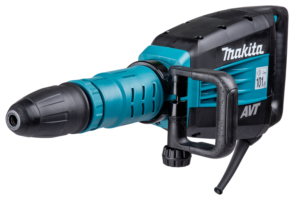 Makita HM1214C Stemmhammer, 1510 W, SDS-max, incl. Spitzmeißel, Zubehör, Transportkoffer