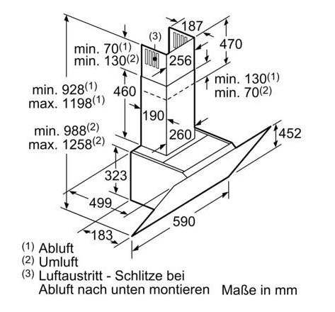Siemens LC67KHM10 Wandesse, 60cm