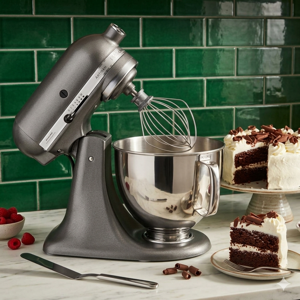 KitchenAid 5KSM175PSEMS 4,8 L Artisan Küchenmaschine Medallion Silber