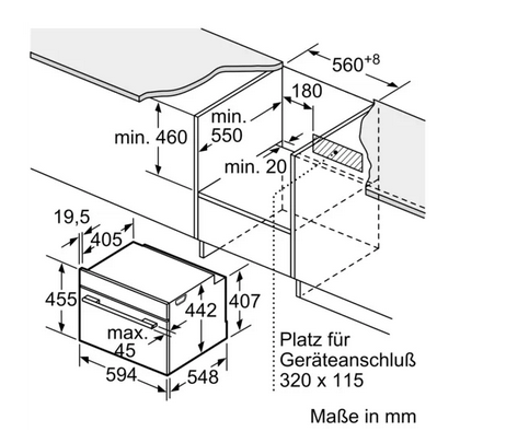 Bosch CSG656RB7 Elektro-Backofen mit Dampfgarer vulkan schwarz