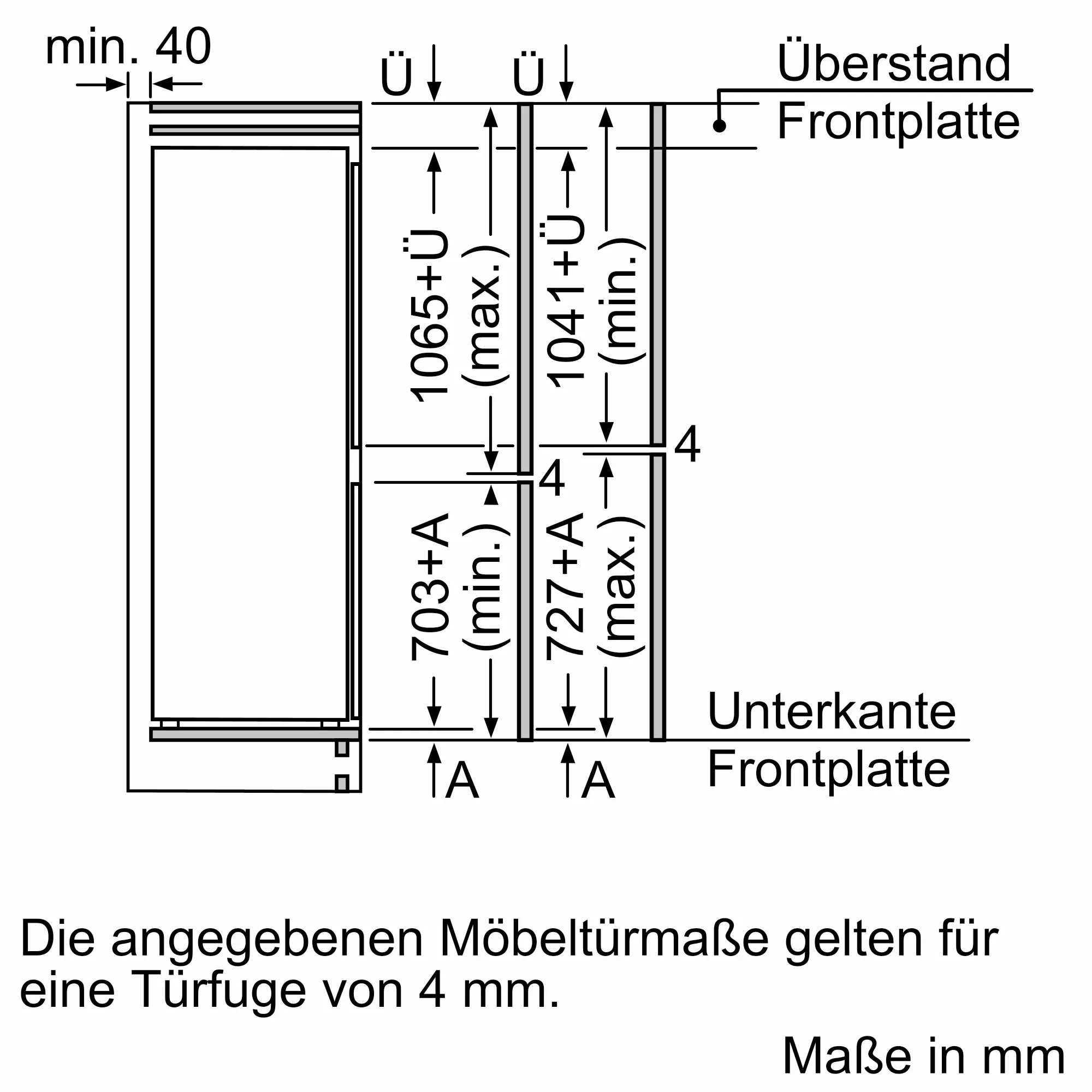Siemens KI86NADD0 iQ500 Einbau-Kühl-Gefrierkombination – 260 Liter, noFrost, hyperFresh