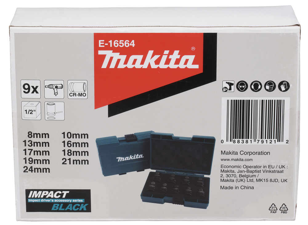 Makita E-16564 Impact Black Schlagnuss-Set