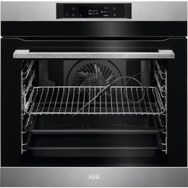 AEG Einbaubackofen (BPK 742280 M), 60 CM, Edelstahl/Schwarz
