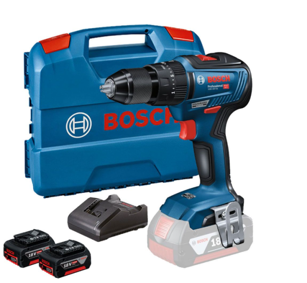 Bosch Professional GSB 18V-55 Brushless Schlagbohrschrauber Inc 2x 5.0Ah Batts 0615990M5W