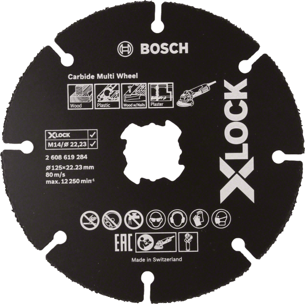 Bosch X-LOCK Trennscheibe Carbide Multi Wheel 125 mm (2608619284)