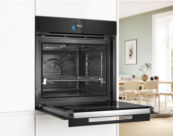 Bosch HRG978NB1 Serie 8 Einbau-Backofen mit Dampfunterstützung (60 x 60 cm Schwarz)