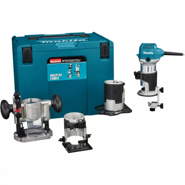 Makita RT0702CX3J Multifunktionsfräse (Bestehend aus RT0702CX2J + 195562-2)