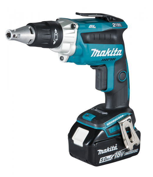 Makita DFS250RTJ Cordless Screwdriver LXT - 2 x 5.0 Ah batteries, quick charger & MAKPAC carrying case