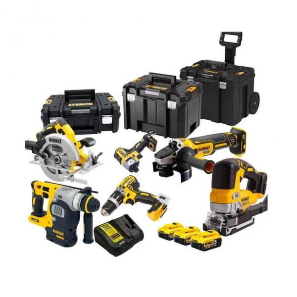 DeWalt DCK755P3T 7-piece Combi Set XR 18V 3 x 5.0 Ah Li-ion in Toughsystem