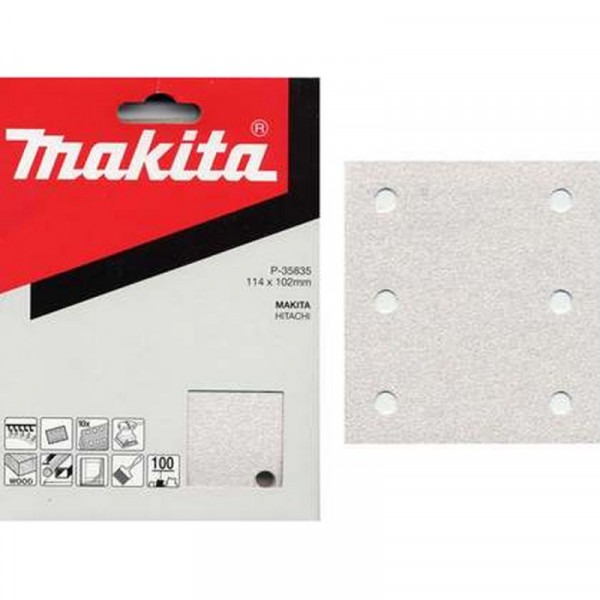 Makita P-35813 Abrasive paper Velcro 114x102 mm/ 10 pcs./ K60/ BO4561/54