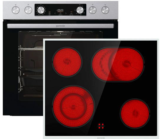 Gorenje Built-in Oven Set 4 Hot air Inox (BCS6737E06X + ECD634SC)