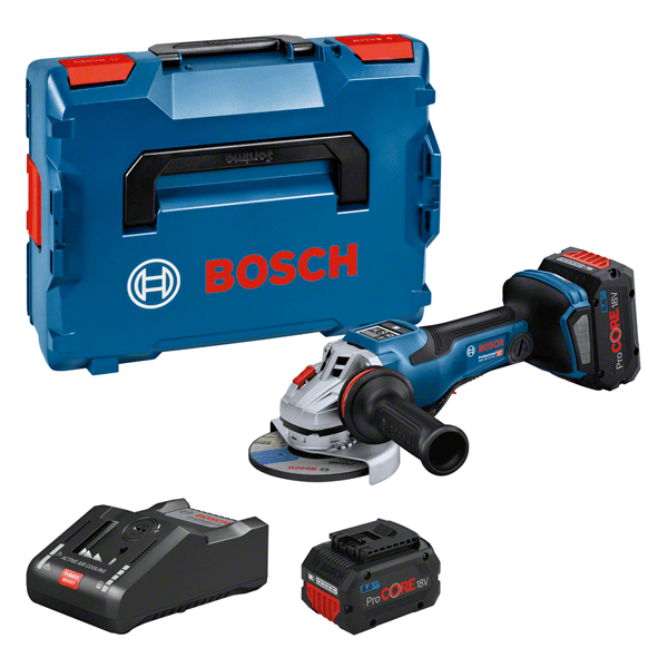 Bosch Professional GWS 18V-15 PSC (C) Akku-Winkelschleifer (2xPC8,0Ah) (06019H6B01)